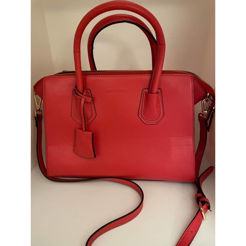 EMINI HOUSE Elegant Top Handle Bag Crossbody Shoulder Bag-Coral